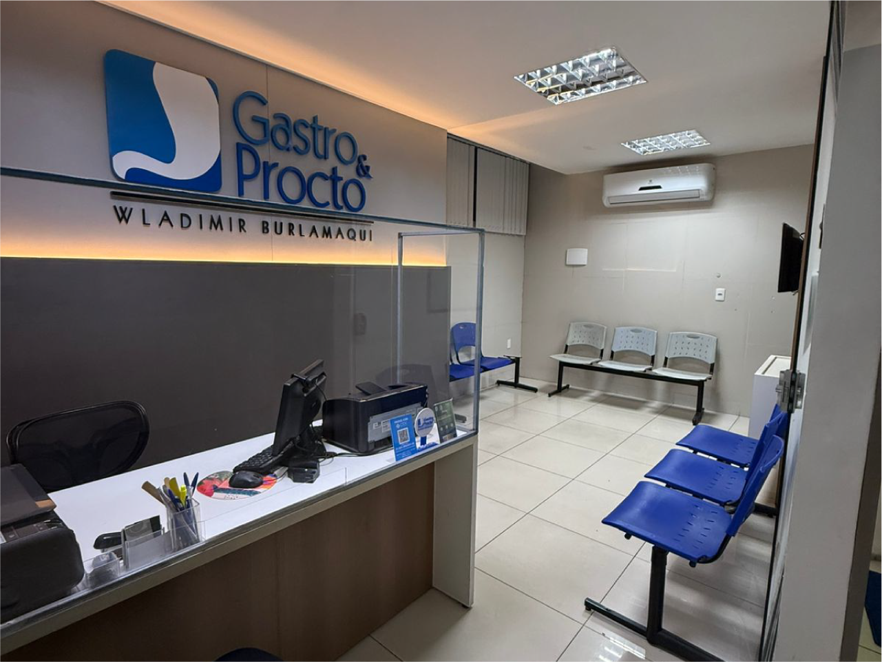 Recepção da Clínica Gastro & Procto - Dr. Wladimir Burlamaqui